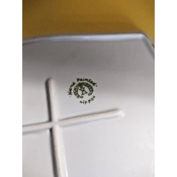 Vintage Nippon hand-painted porcelain covered cheese dish - Picture 10 of 10